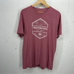Travis Mathew Men’s Size Large Red Short Sleeve T-Shirt